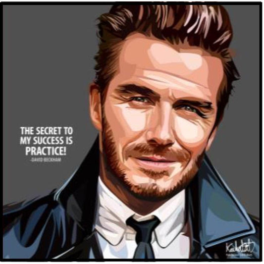 David Beckham The Secret To My Success Pop Art (10X10)