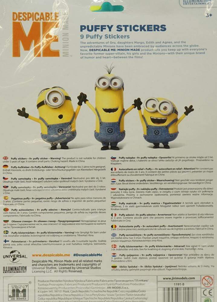 Despicable Me Puffy Stickers