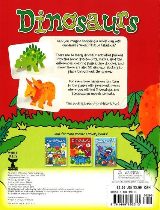 Dinosaurs A Press-Out-And-Create Sticker Activity