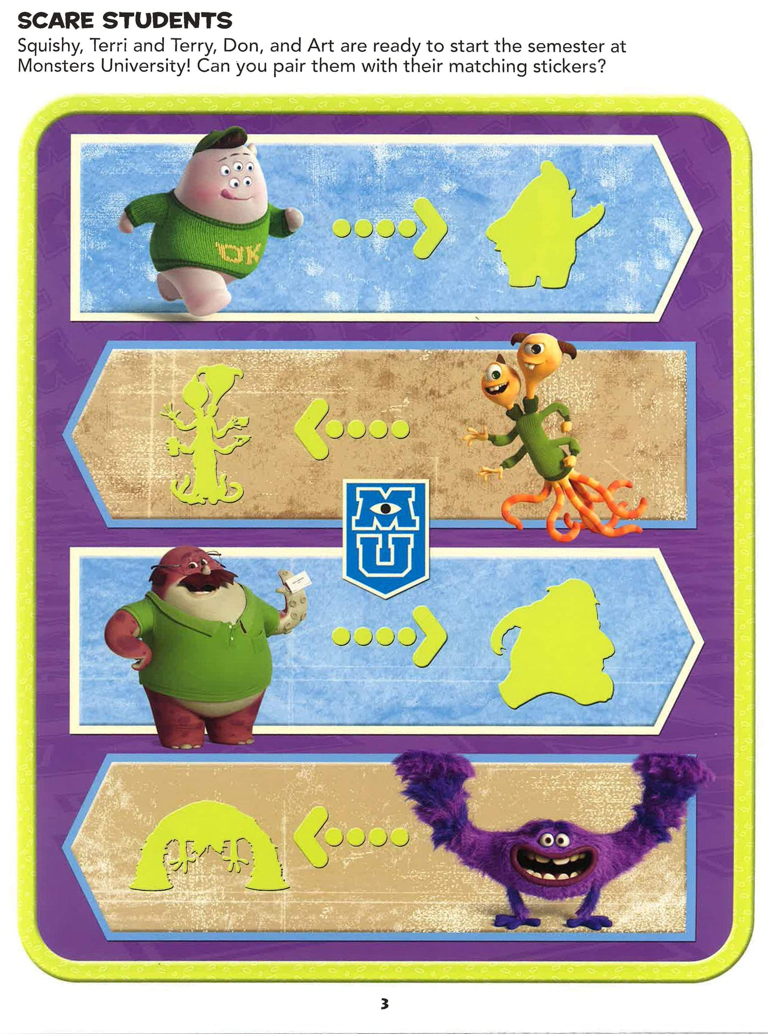 Disney And Pixar Monsters Inc Sticker Book Treasury