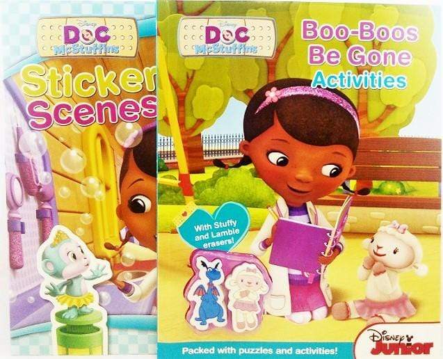 Disney Doc Mcstuffins: Boo-Boos Be Gone Activities / Sticker Scenes (2 Book Pack)