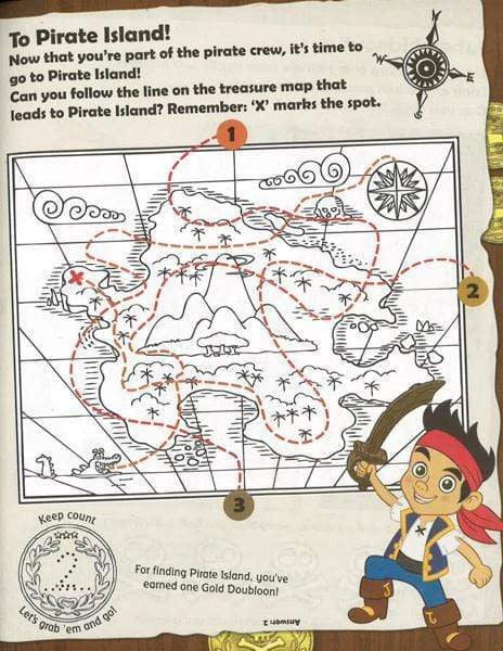 Map Jake Jake And The Neverland Pirates Island Map