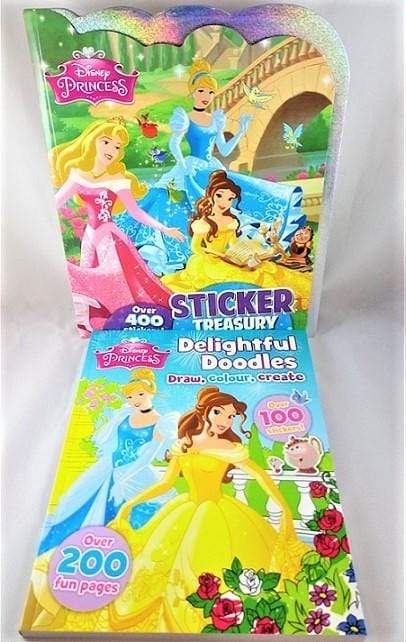Disney Princess: Delightful Doodles and Sticker Traesury (2 Book Pack)