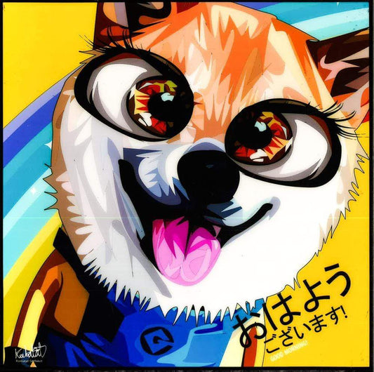 DOGGIE SHIBA,(10X10) POP ART