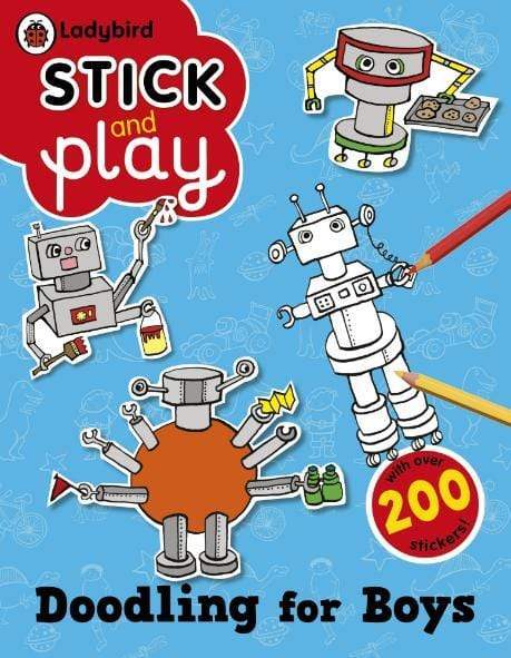 Doodling For Boys: Ladybird Stick And Play Activity Book