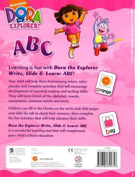 Dora The Explorer : Write, Slide & Learn:Abc