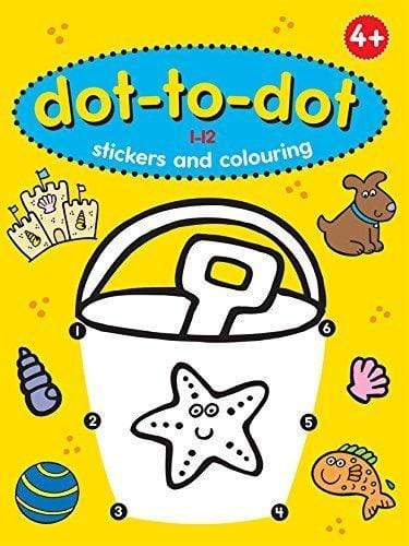 Dot To Dot 1 To 12 Sticker and Colouring