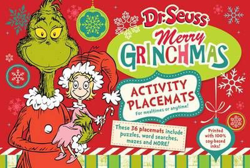 Dr Seuss Grinch Activity Placemats