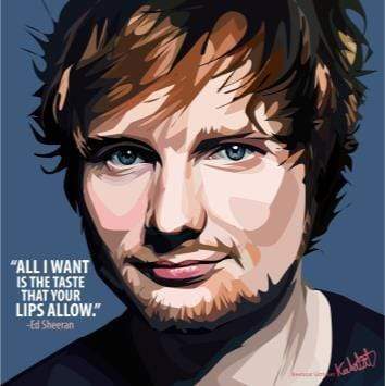 Ed Sheeran- All I Want Pop Art (10'X10')