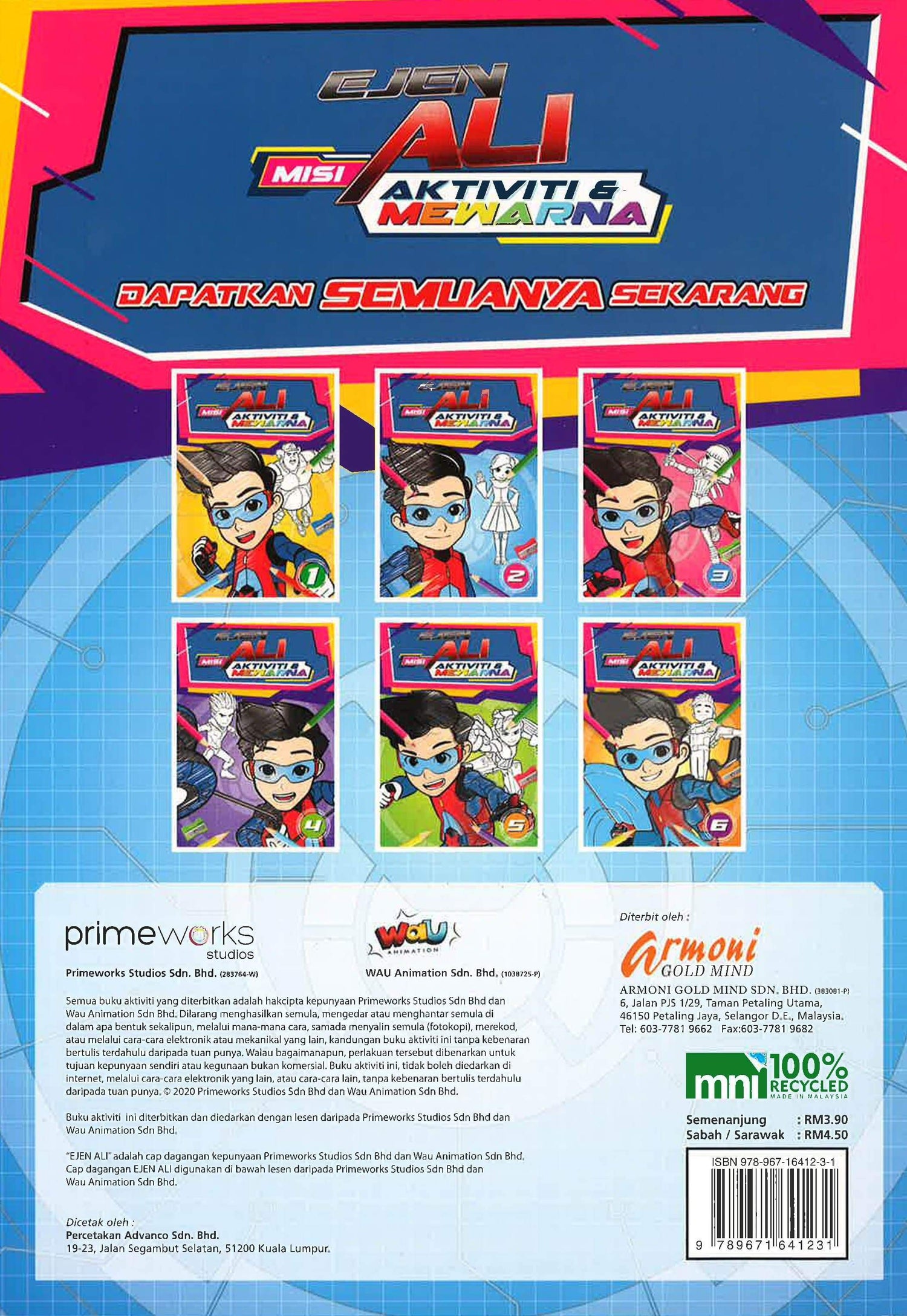 Ejen Ali Misi Aktiviti & Mewarna