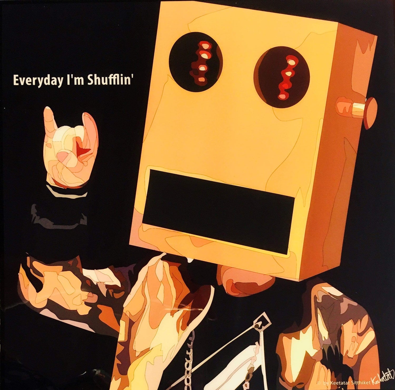 EVERYDAY I'M SHUFFLIN POP ART (10X10)