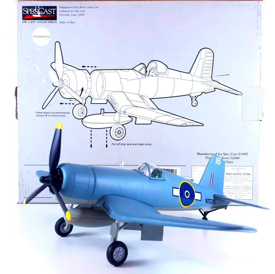 F4U-1 Corsair Die Cast Metal Collector Bank