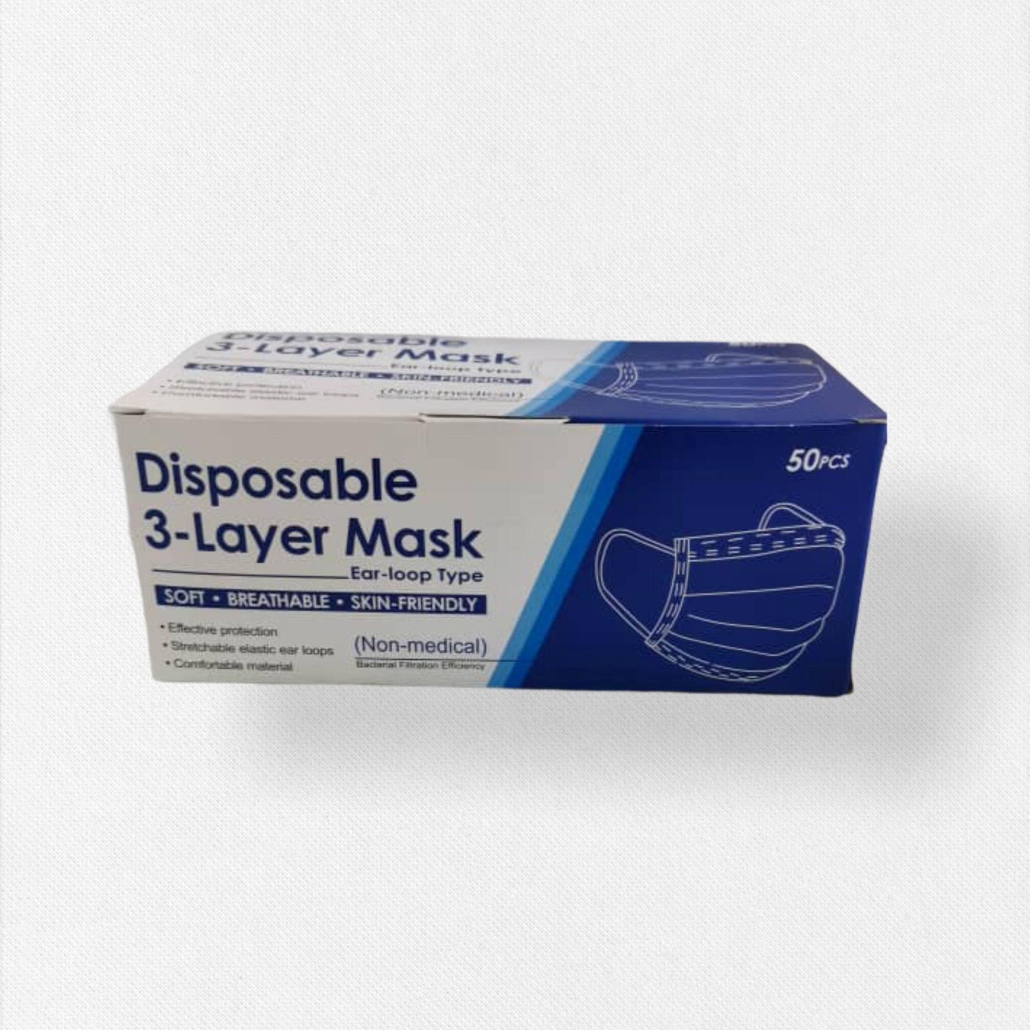 Face Mask- Disposable 3-Layer Mask : 50pcs per box