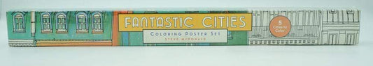 Fantastic Cities: Coloring Poster Set