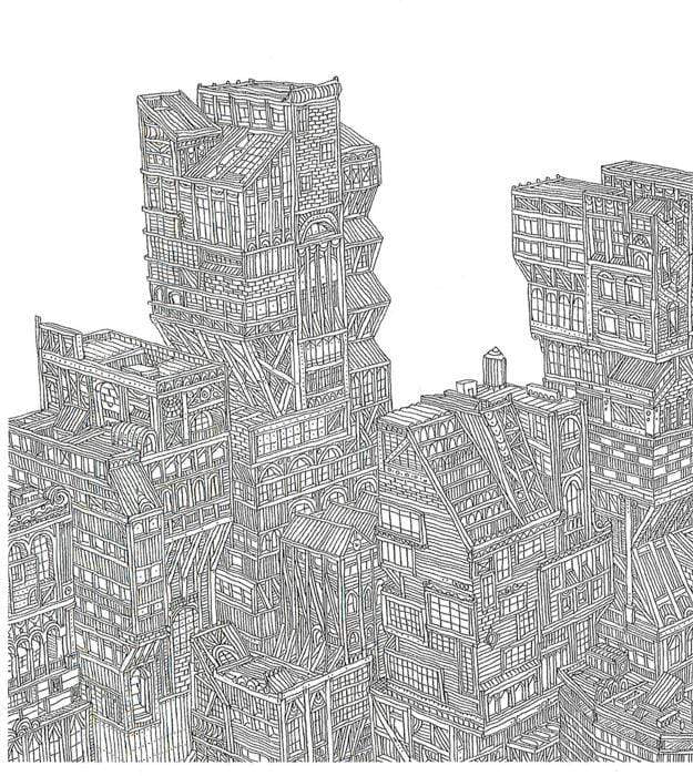 Fantastic Cityscapes: A Mister Mourao Coloring Book