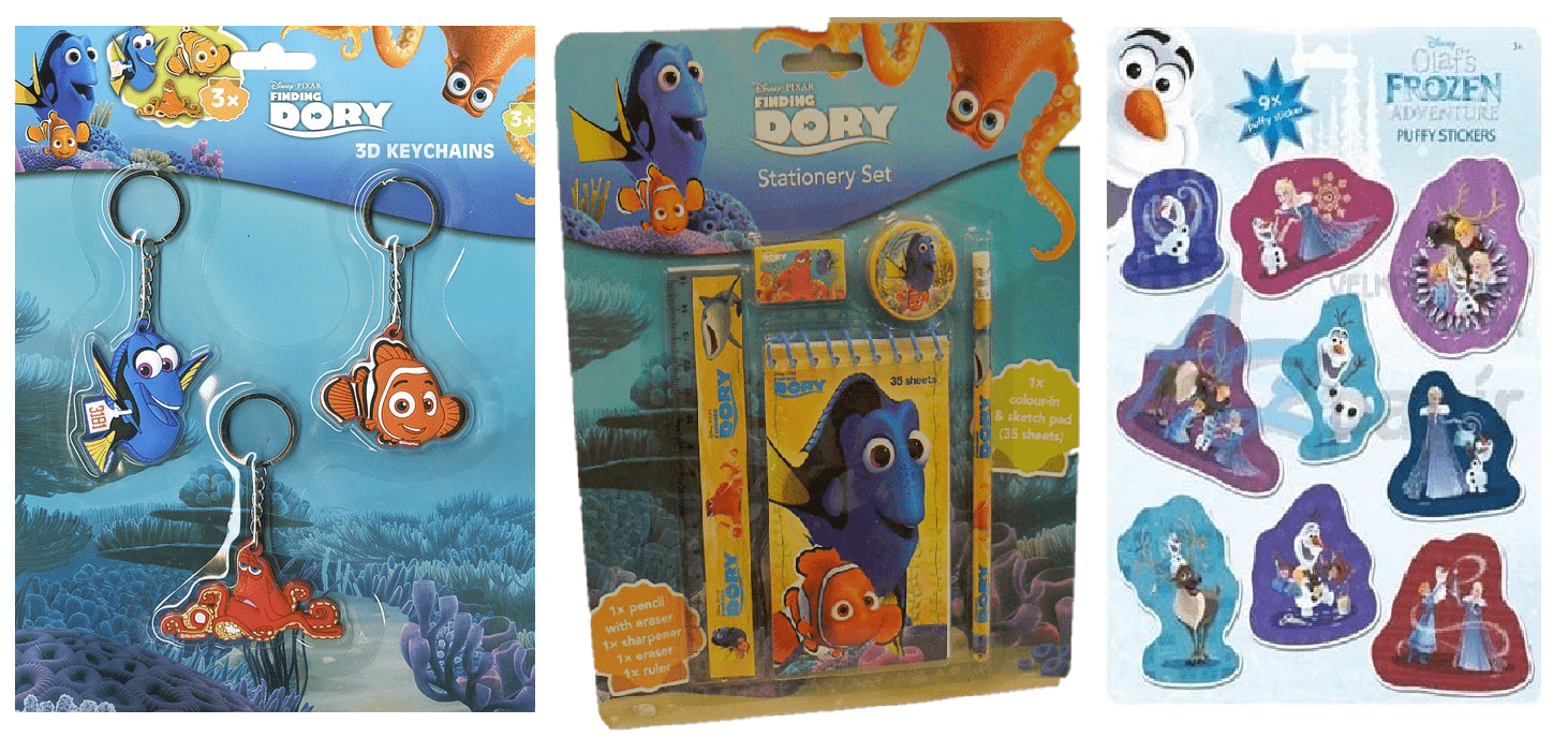 Finding Dory Keychain Stationery Stickers Bundle 24