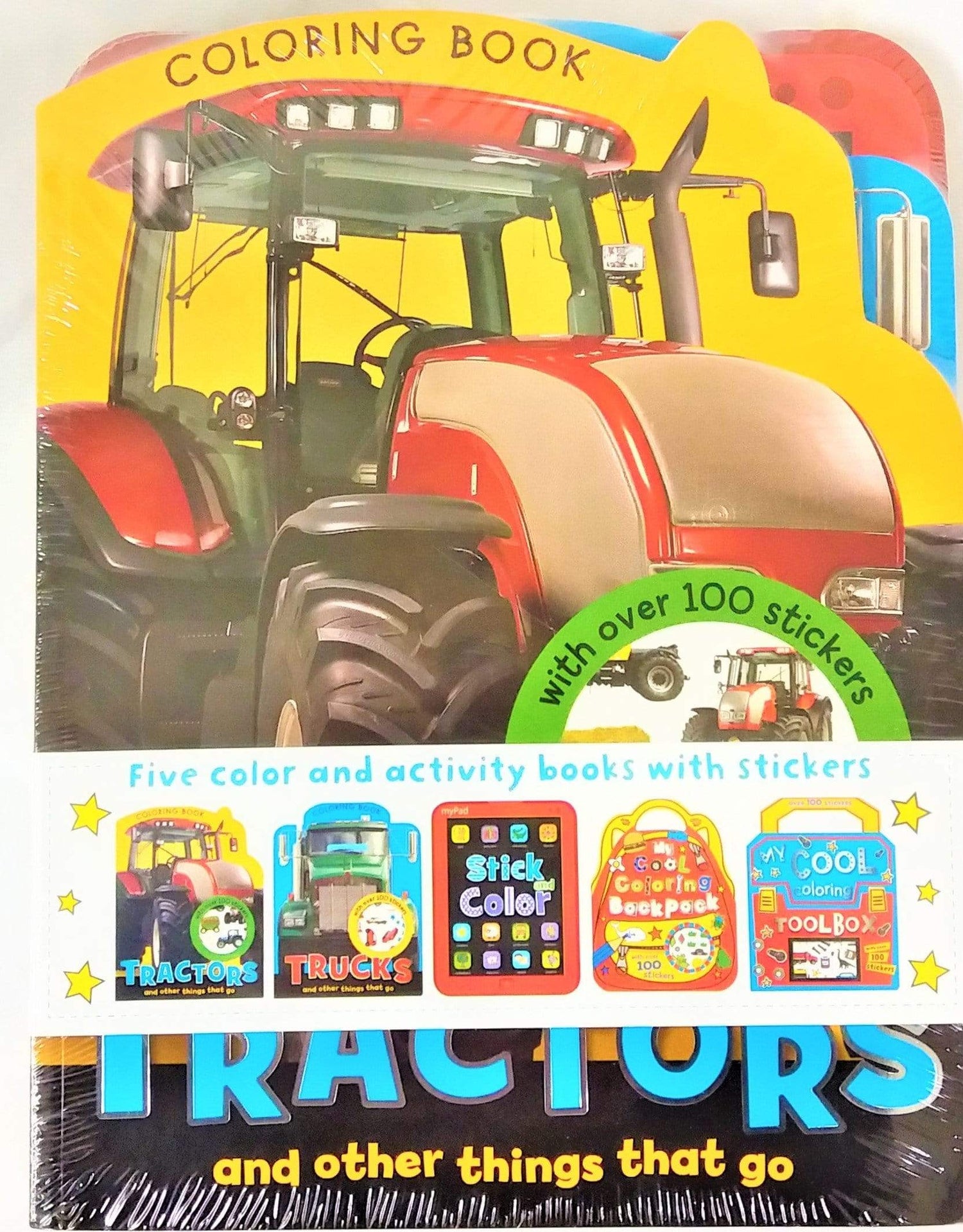 Five Color and Activity Books with Stickers