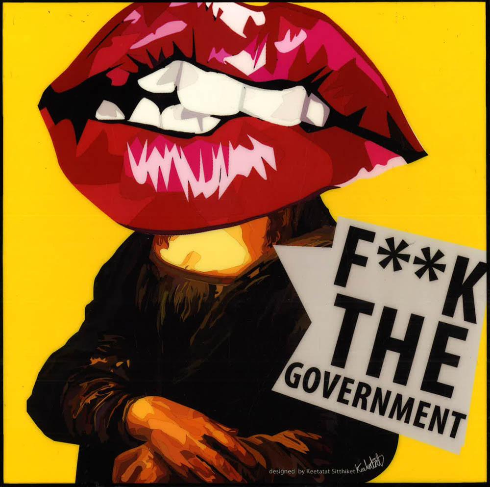 FK THE GOVERMENT SMALL POP ART ( 10X10)