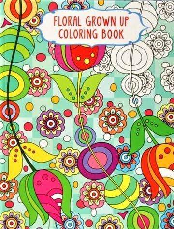 Floral Grown Up coloring Book (Green)