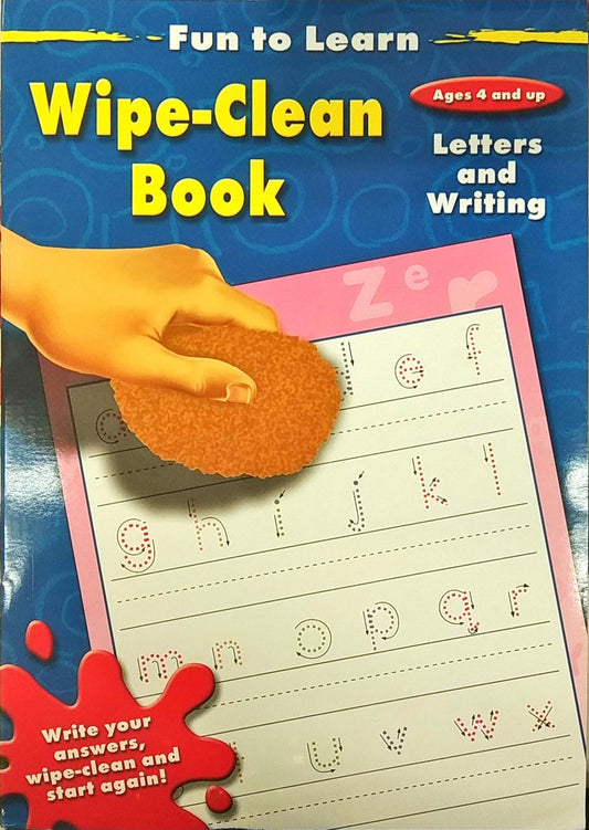 Fun to Learn: Wipe-Clean Book - Letters and Writing (Ages 4+)
