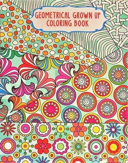 Geometrical Grown Up Coloring Book (Green)