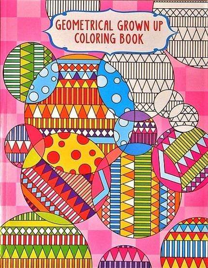 Geometrical Grown Up Coloring Book (Pink)