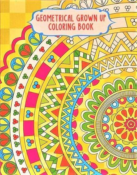 Geometrical Grown Up Coloring Book (Yellow)