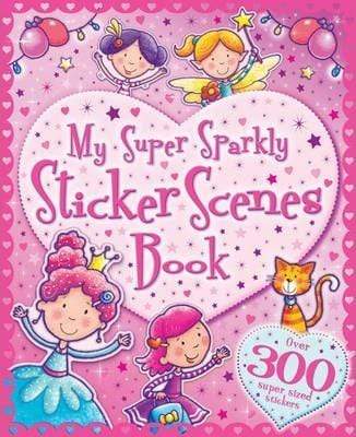 Giant S & A Girl Sticker Scene: Sparkly Sticker Scenes