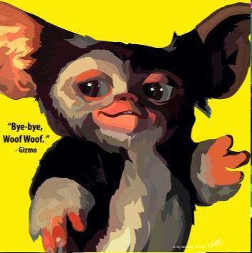 Gizmo: '"Bye-Bye, Woof Woof" Pop Art (10X10)