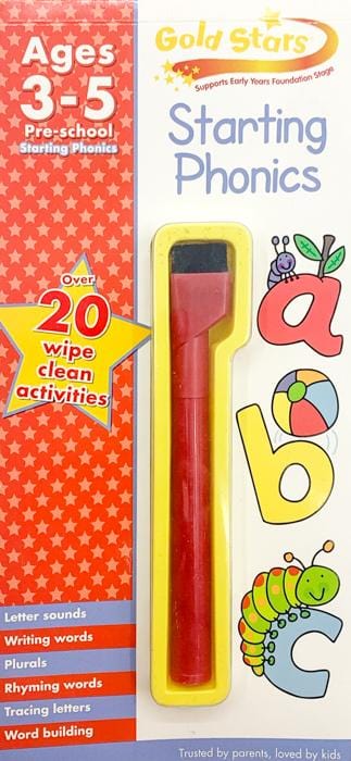 Gold Stars Starting Phonics Wipe Clean Practice Book
