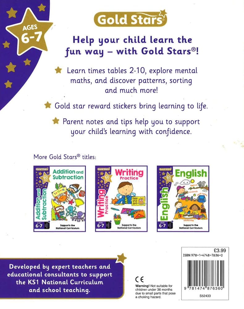 Gold Stars Times Tables Ages 6-7 Key Stage 1: Supports The National Curriculum
