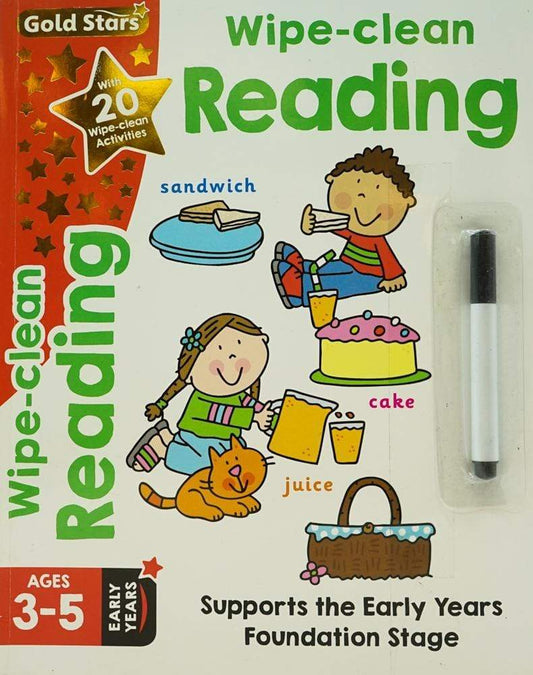 Gold Stars Wipe-Clean Reading Ages 3-5 Early Years