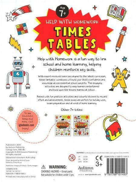 Help With Homework Key Stage 2: Times Tables ( Age 7+ )