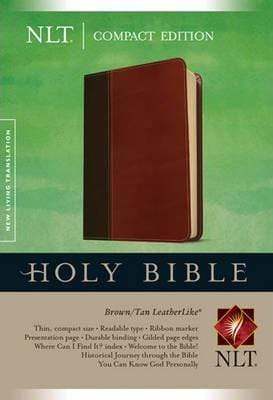 Holy Bible - Compact Edition Brown Tan (New Living Translation)