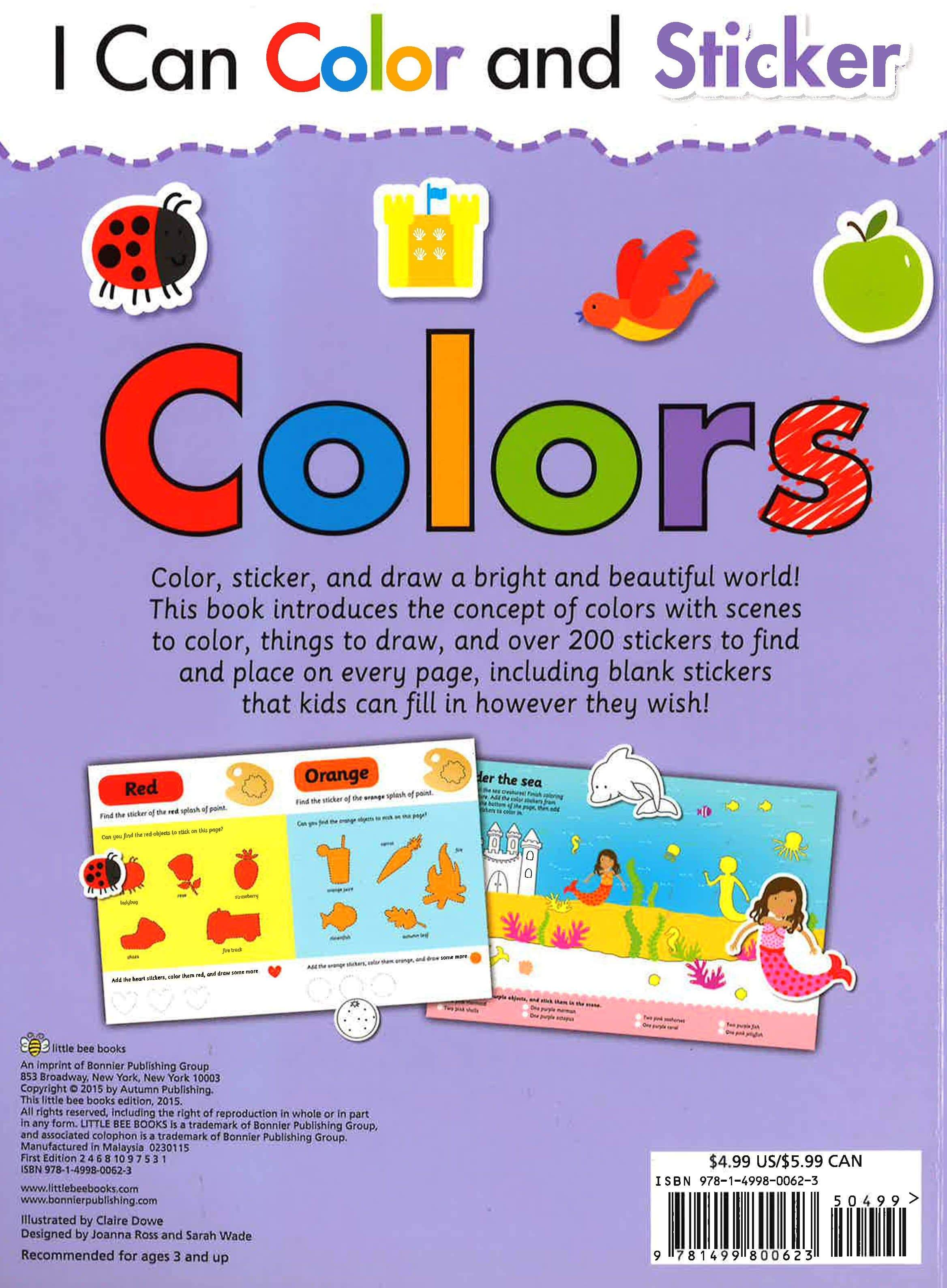 I Can Color R I Can Color And Sticker: Colors – BookXcess