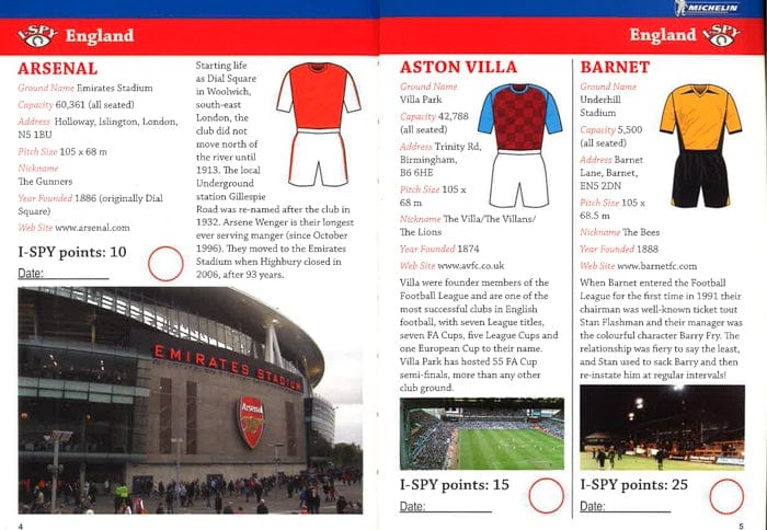 I-Spy Football Grounds (Michelin I-Spy Guides)