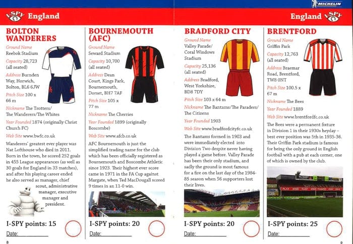 I-Spy Football Grounds (Michelin I-Spy Guides)