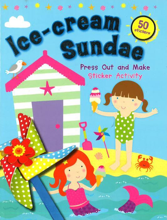 Ice-Cream Sundae Press Out And Make Sticker Activity