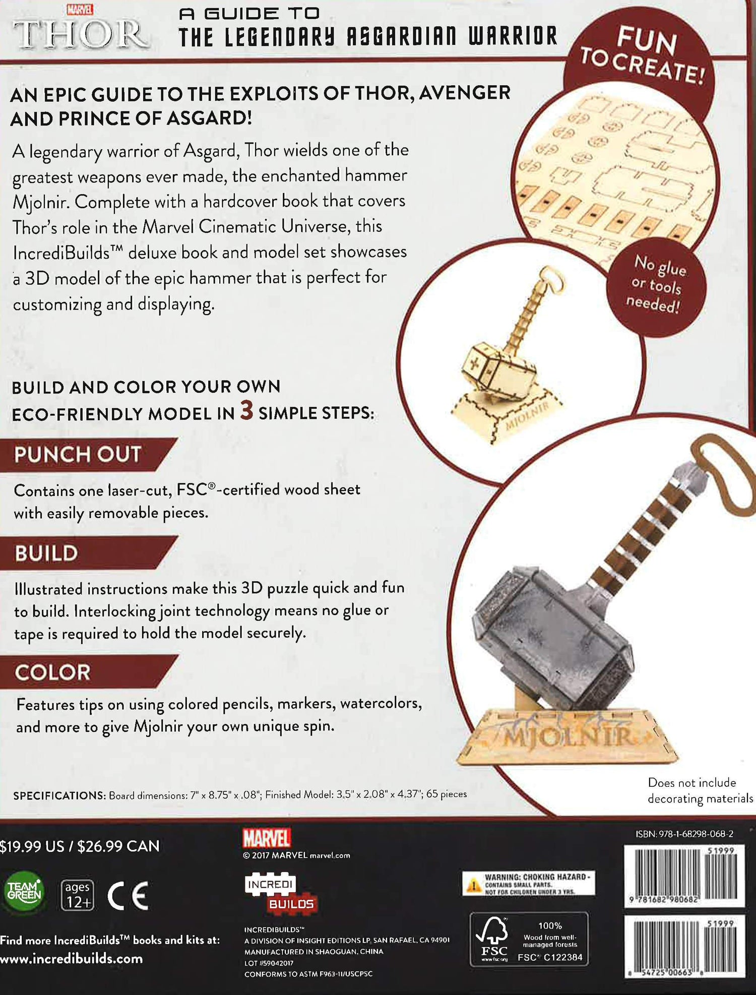 Incredibuilds: Marvel: Thor Deluxe Book And Model Set
