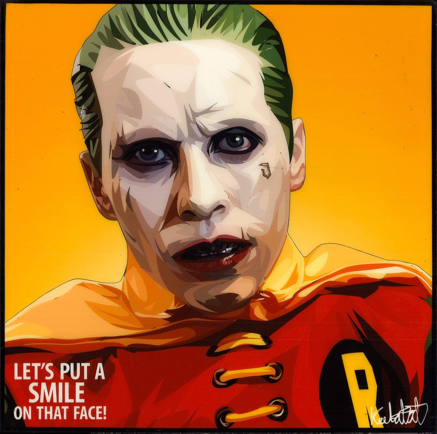 JOKER IN ROBIN POP ART 10X10