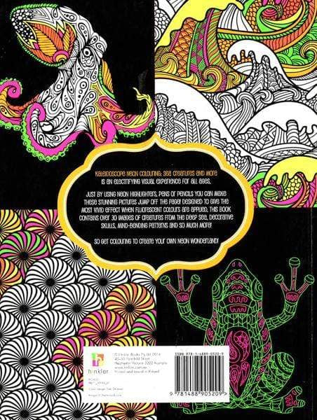 Kaleidoscope Neon Colouring: Sea Creatures And More