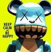 KAWS KEEP CALM & BE HAPPY POP ART (10X10)