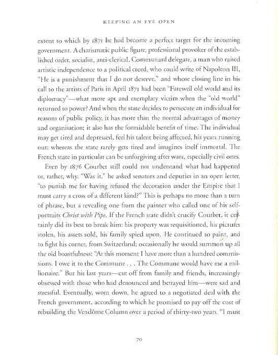 Keeping An Eye Open: Essays On Art.