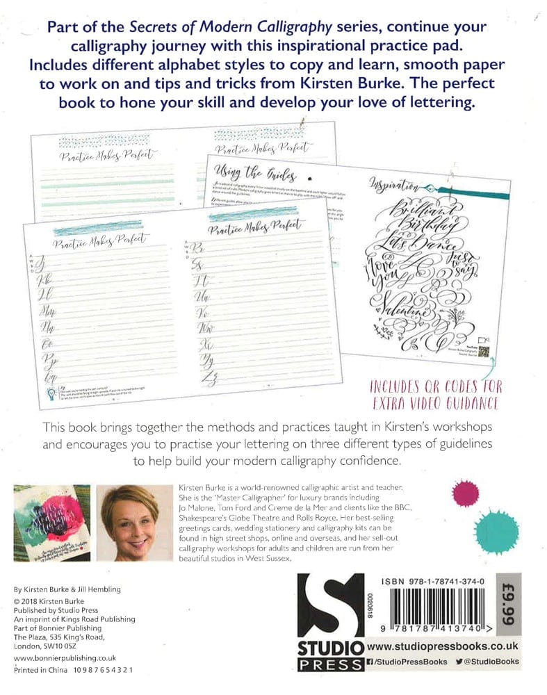 Kirsten Burke's Secrets Of Modern Calligraphy Practice Pad