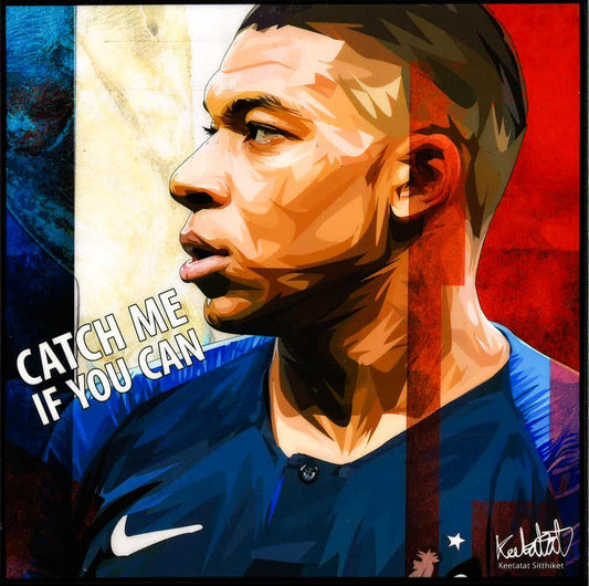 KYLIAN MBAPPE_CATCH ME IF YOU CAN POP ART (10X10)