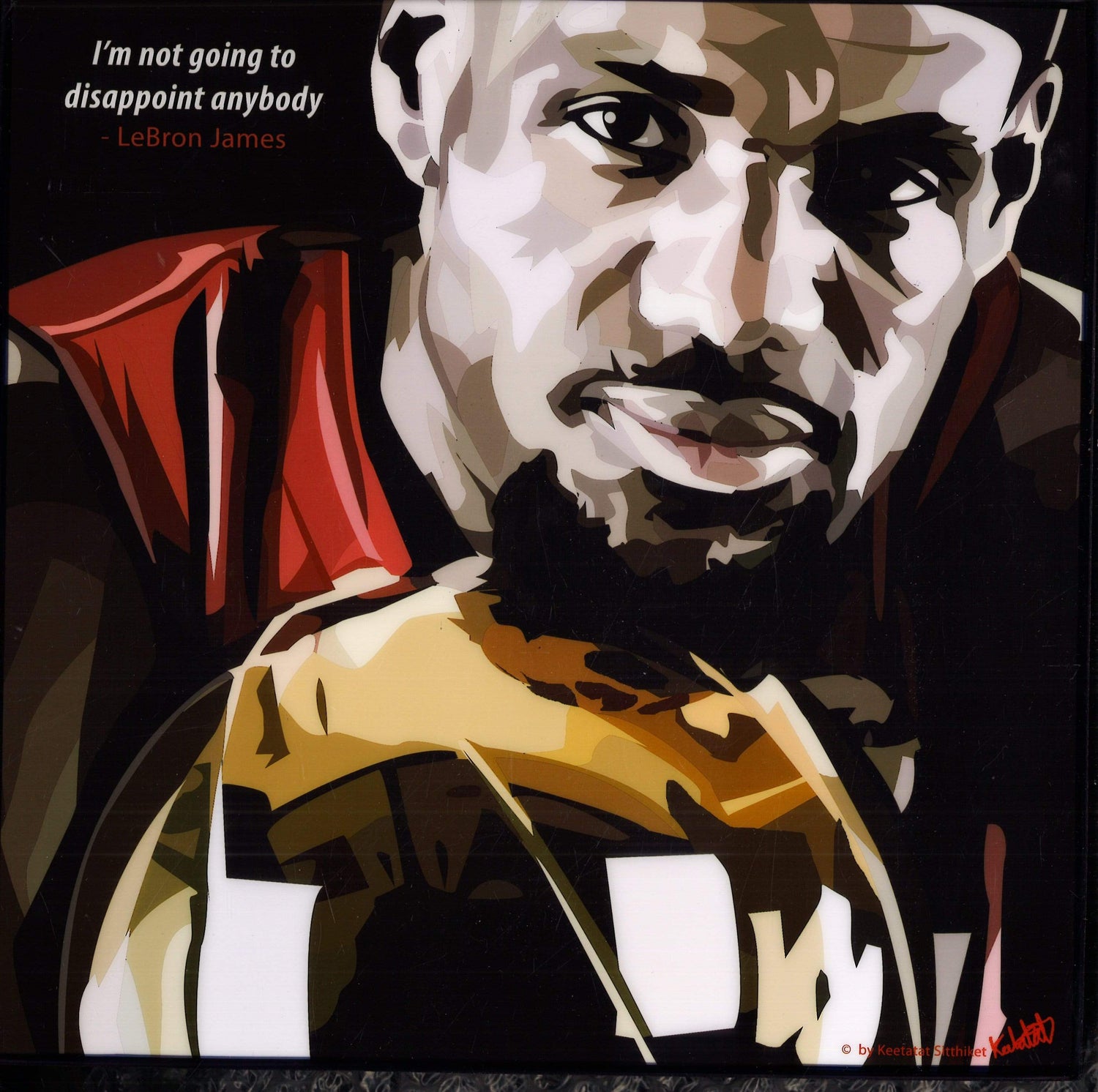 LE BRON JAMES: BIG FACE POP ART (10'X10')