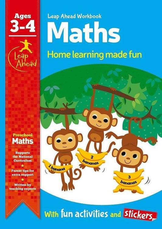 Leap Ahead Workbook: Math Age 3-4 (Preschool)