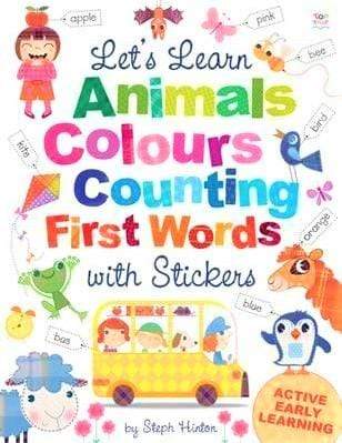 Let's Learn Animals, Colours, Counting, First Words with Stickers