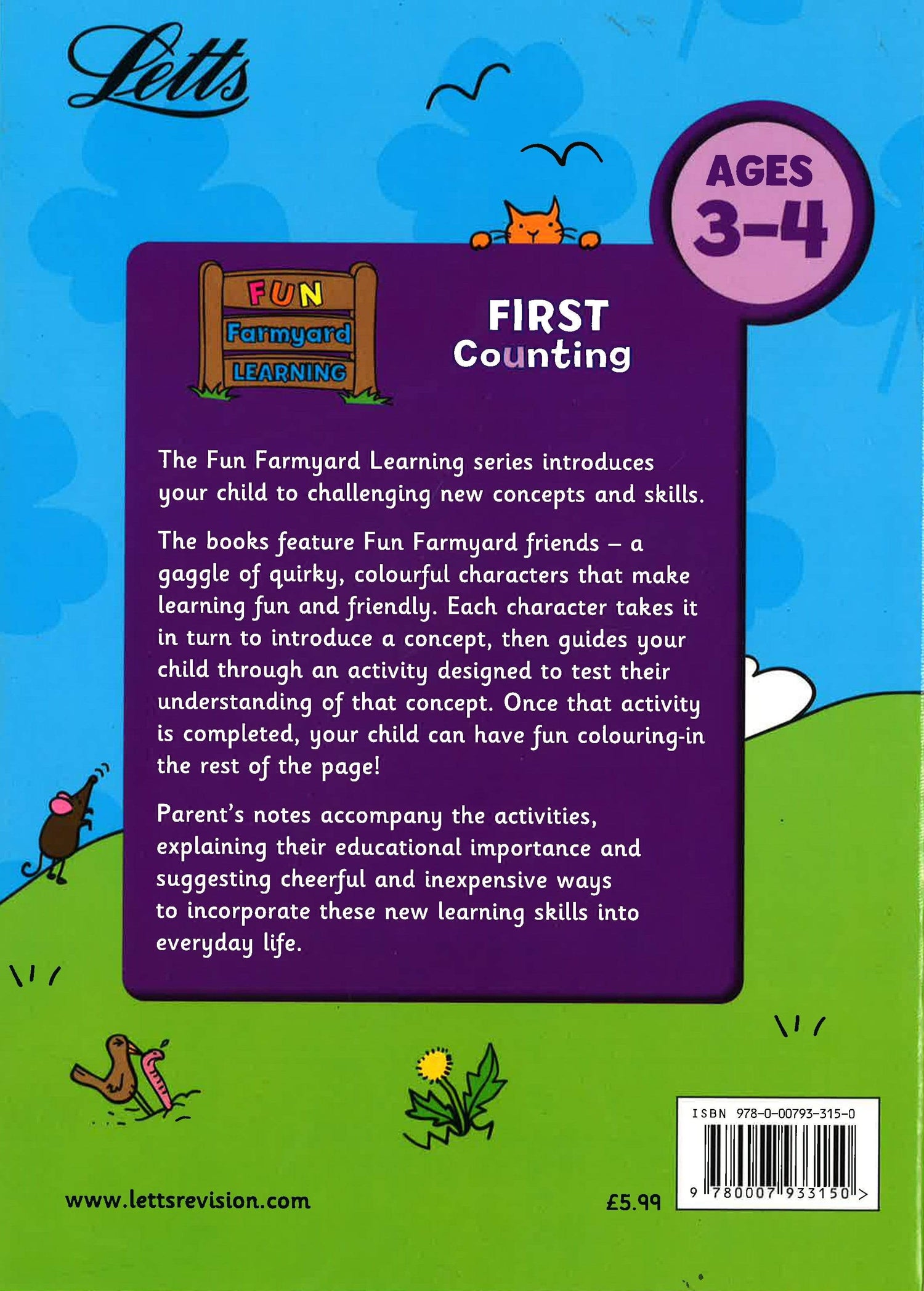 Letts Fun Farmyard First Counting Ages 3-4