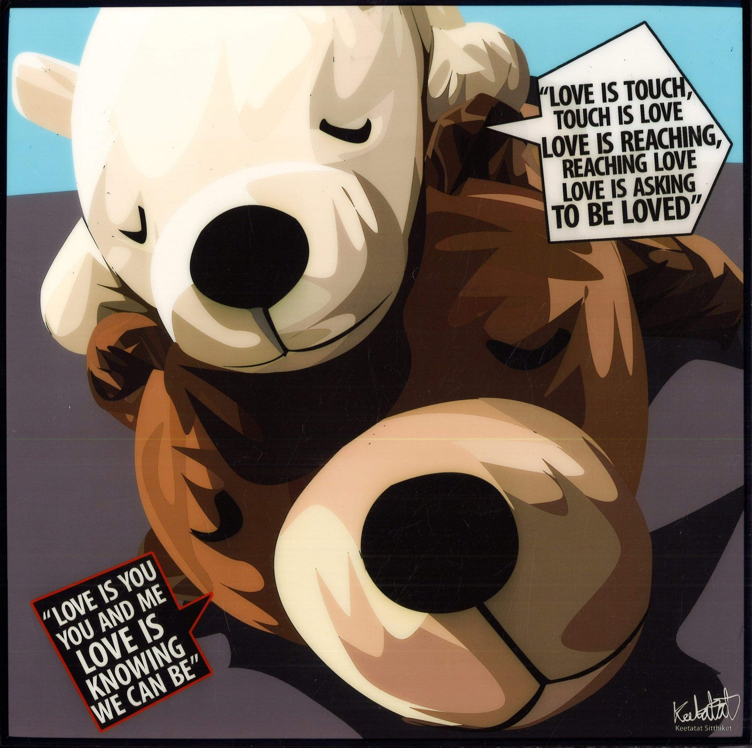 LOVE IS BEAR,(10X10) POP ART